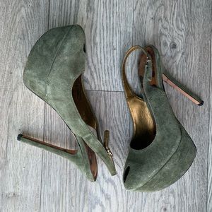 Sam Edelman stiletto green heels
